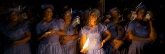 Picture of Haitian dancers honoring the Black Madonna